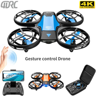 4DRC-V8 Mini Drone Profissional, Câmera Grande Angular HD, 1080P, WiFi, FPV, Manter Altura, Controle Remoto.